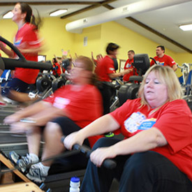 Transform Your Life at Biggest Loser Resort Niagara clients working out in gym